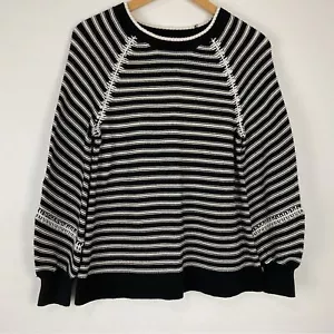 Suéter Ann Taylor Loft a Rayas Blanco y Negro para Mujer Talla Mediana - Imagen 1 de 5