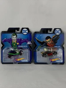 Lote 2019 Hot Wheels DC The Joker & Robin 2.0 Hot Rod Character Cars 2 sellado nuevo en caja - Imagen 1 de 12