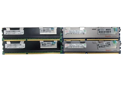 LOT(4)RAM - Hynix & MT HMT31GR7BFR4A-H9 8GB 2Rx4 PC3L 10600R W/WARRANTY - Image 1 of 4