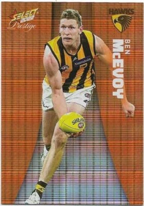 2022 Select Prestige Parallel Orange (86) Ben McEVOY Hawthorn 007/210 Jumper # - Bild 1 von 2