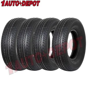 WEIZE Radial Trailer Tires ST225/75R15 10 Ply ST225-75R15 117N Load Range E 4-pk - Picture 1 of 8