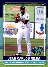 2019 Lynchburg Hillcats Grandstand #3 Jean Carlos Mejia Dominican Republic Card