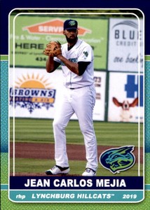 2019 Lynchburg Hillcats Grandstand #3 Jean Carlos Mejia Dominican Republic Card