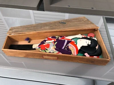 WOW Antiguo Haigoita Battledore Japonés Años 20 y Volante con Caja Original Foto 1 de 4