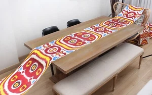 Tela Ikat seda y algodón uzbeko 5,00 metros nueva envío rápido 15889-02 - Imagen 1 de 16