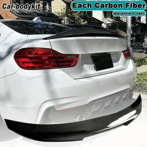DRY Carbon Spoiler Posteriore Ala Labbro Adatto per BMW M4 F82 Coupe 2014-2019 - Foto 1 di 11