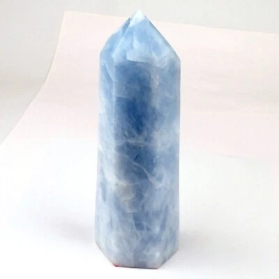 Edelstein Spitze blauer Calcit Höhe 179 mm / 884 g AA - Qualität Madagaskar 108 - Bild 1 von 3