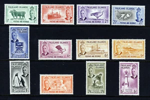 FALKLAND ISLANDS King George VI 1952 Full Set to 5/- SG 172 to SG 183 MINT - Picture 1 of 2