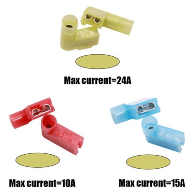Insulated Flag Terminal Connectors Crimp On Right Angle Terminals Connector 90° - Image 1 of 4