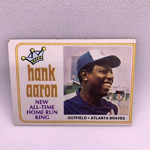 🔥 1974 Topps #1 Hank Aaron New All-Time Home Run King 🔥