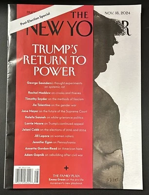 President-Elect Donald Trump The New Yorker Magazine 11/18/24 - Image 1 of 2