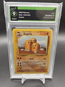 1999 pokemon base unlimited dugtrio #19 grad 9 - Bild 1 von 2