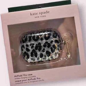 NWT Kate Spade New York City Apple AirPods Leopard All Over Print Case - Photo 1 sur 8