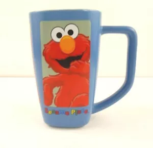 Sesame Place Workshop Elmo Blue Square Mug 12 oz. 2007 Sesame Street - Picture 1 of 7