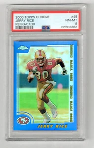 2000 Jerry Rice Topps Chrome Refractor #45 PSA 8 NM-MT 49ers HOF MVP SBx3 GOAT - Picture 1 of 24