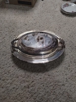 Vintage Faire 1778 Silverplate Vegetable Bowl Covered Dish Mid Century - Image 1 of 4