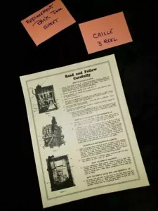 REPRODUCTION 3 REEL CAILLE BACK DOOR INSTRUCTION SHEET ANTIQUE SLOT MACHINE - Picture 1 of 1