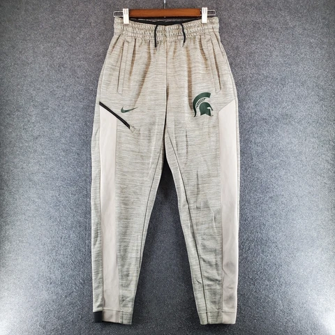 Michigan State Spartans Pants Mens Small Gray Nike Jogger Sweatpants Spotlight Cover