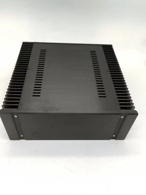 Black Aluminum Class A Amplifier DIY Chassis Both Sides Heatsink Power AMP Case - Image 1 of 4