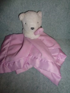 Security Blanket Bear White holding Lavender Purple Lilac Baby plush Carter RARE - Picture 1 of 4