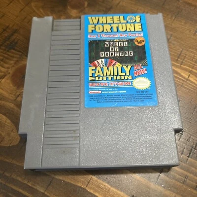 Wheel of fortune family edition NES game cartridge original Nintendo - Image 1 of 2