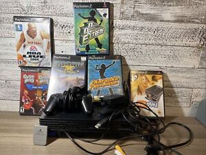 Sony PlayStation 2 PS2 Fat Console Bundle 6 Games Controller,Memory Card Tested!