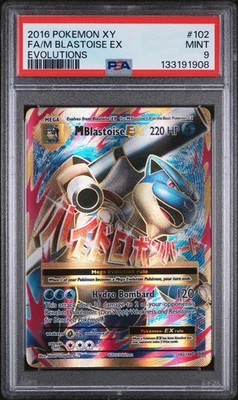 PSA 9 Pokemon M Blastoise EX Full Art 102/108 XY Evolutions #102 Mega MINT 💫💦 - Image 1 of 2