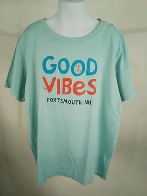Camiseta trituradora de manga corta Life is Good Kid Good Vibes azul playa X-grande 80123-A Foto 1 de 4
