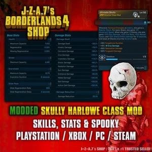 Borderlands 4✨ MODDED CRAZY SKULLY HARLOWE CLASS MOD BL4 ✅PC-PS-XBOX✨ - Picture 1 of 5