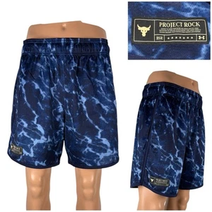 Under Armour Mens Large Shorts Project Rock Woven Training Blue Athletic Gym EUC - Picture 1 of 10
