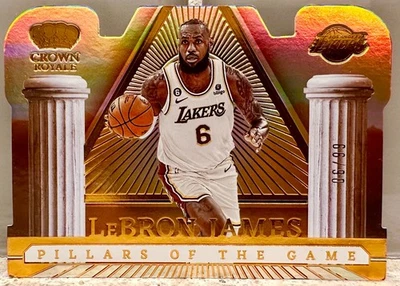 JERSEY # MATCH! 2022-23 Panini Crown Royale LeBron James 6/99! LAKERS (1/1)! - Image 1 of 3