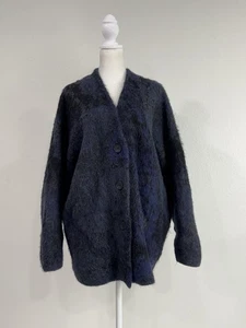 Cárdigan COS Jacquard Mezcla Lana Alpaca Invierno Suave Gran Tamaño XS Azul Negro Gris - Imagen 1 de 13