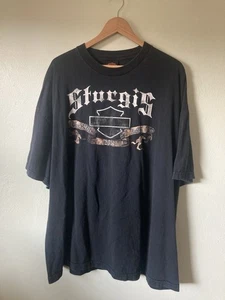 Sturgis Harley Davidson T Shirt Mens 3XL Y2K Black Hill Rally Biker vtg - Picture 1 of 7