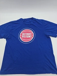 Detroit Pistons NBA Large Fanatics Casual T-Shirt Blue Men Cotton Griffin.#26564 - Picture 1 of 8