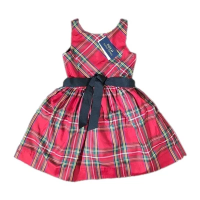 Polo Ralph Lauren Girls Dress  Red Plaid  Holiday Chritmas 6X - Image 1 of 4
