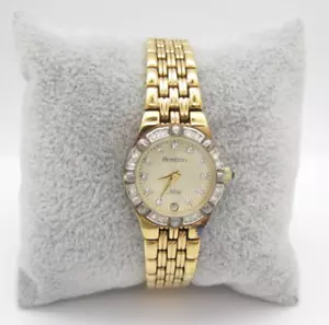 Women Armitron Now Crystal Quartz Analog 22mm Round Watch (G995) "New Battery" - Picture 1 of 9