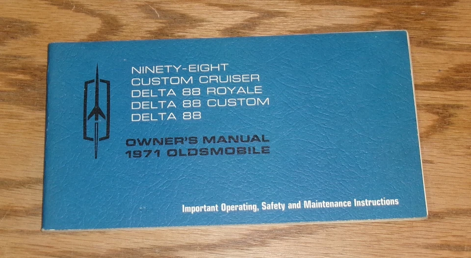 Original 1971 Oldsmobile Ninety-Eight Delta 88 Cruiser Owners Operators Manual - Изображение 1 из 1