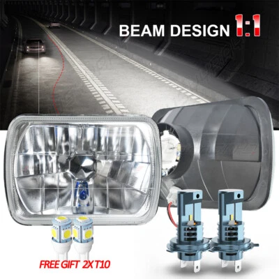 Par de FAROS 7x6" faros haz alto/bajo DRL 6000K aptos para camioneta Isuzu I-Mark Foto 1 de 4