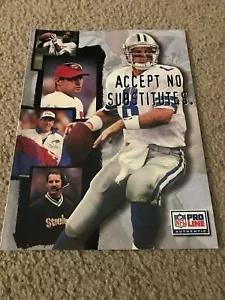 Vintage 1990s STARTER Poster Print Ad EMMITT SMITH TROY AIKMAN JIM KELLY COWHER - Picture 1 of 3