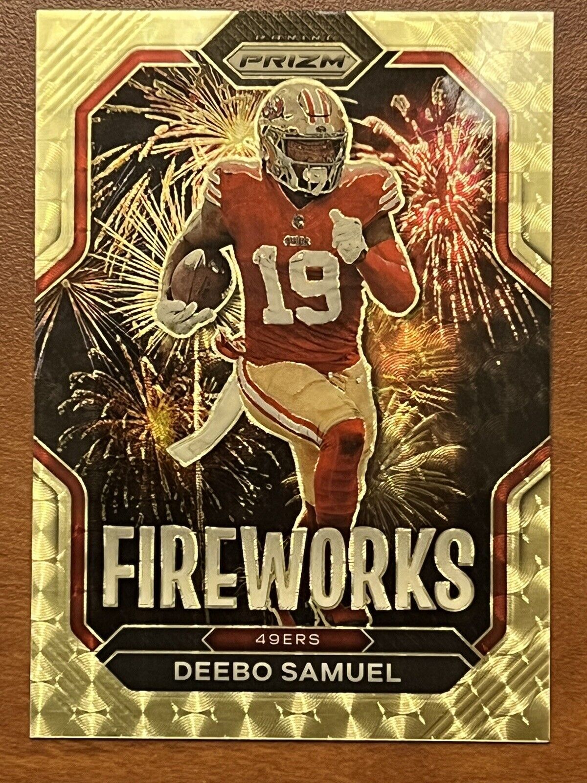 2022 Panini Prizm Deebo Samuel Gold Vinyl SSP FIREWORKS Insert #’d /5 - 49ers