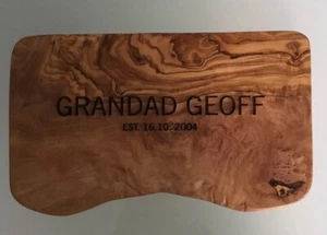 Personalised Olive Wood Chopping Board Wedding,Anniversary Or Any Occasion Gift - Picture 1 of 12