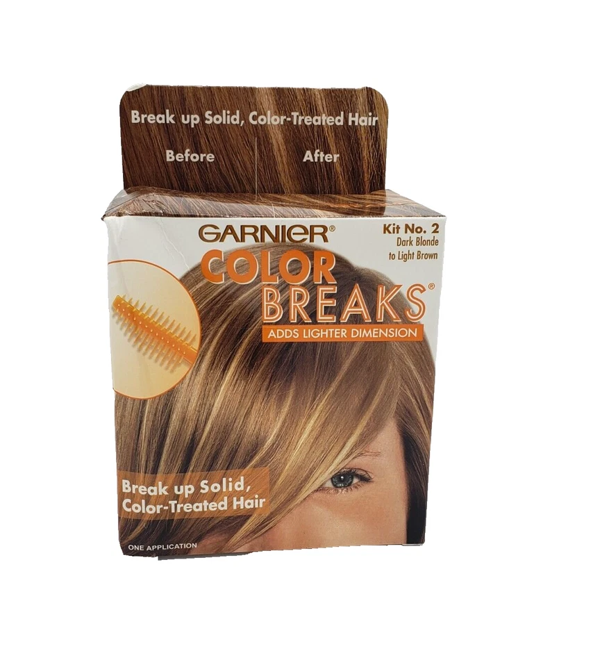 NEW Garnier Color Breaks Kit No. 2 DARK BLONDE TO LIGHT BROWN - Image 1 of 1