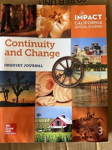 NEW* IMPACT California Social Studies Inquiry Journal Grade 3 Work Book - Imagen 1 de 3