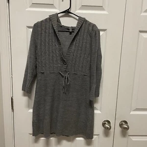 Apt 9. Pulloverkleid Bindegürtel Y2K Kapuze Langarm Kleid Größe M WS2 - Bild 1 von 8