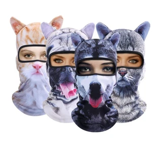 3D Stand Ears Animal Balaclava Ski Face Mask for Music Festivals Halloween Party - Picture 1 of 32