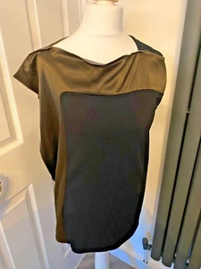 ICONIC BALENCIAGA PARIS Black & Green Top F 36 UK 10 Stunning Rare Vintage - Picture 1 of 6