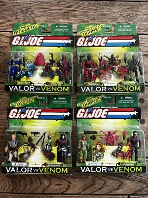 Lot Of 4 2004 GI Joe Valor vs Venom Figure 2 Pack Set Complete Factory Sealed - Image 1 of 4