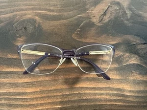 Versace 1218 1345 Violett Gold Metall Halbrand Brille (gebraucht, haben Gläser) - Bild 1 von 17