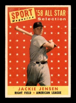 1958 Topps #489 Jackie Jensen AS VG X3387447 - Image 1 of 3