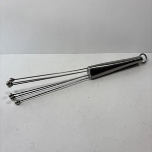 Batidor de bolas de acero inoxidable vintage 11 pulgadas años 90 para hornear cocina - Imagen 1 de 5